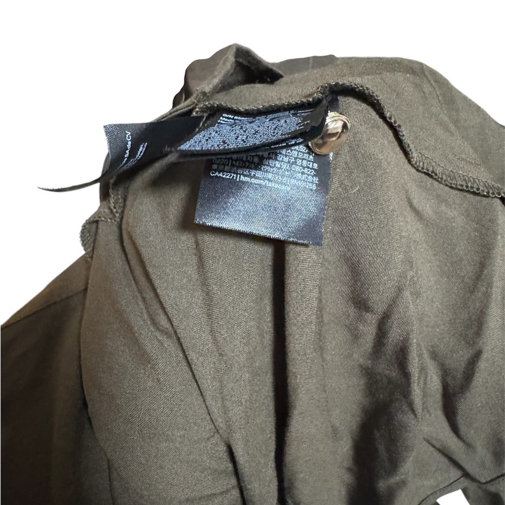 H&M Brown Viscose Belted Shirt Dress XXL NWT Sustainable Circulose - Picture 5 of 5
